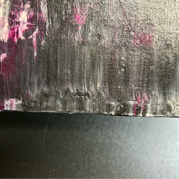 Original Abstract Painting On Reclaimed Wood 12” X 12 “ X‎ 1” Getting Through It - Picture 12 of 16